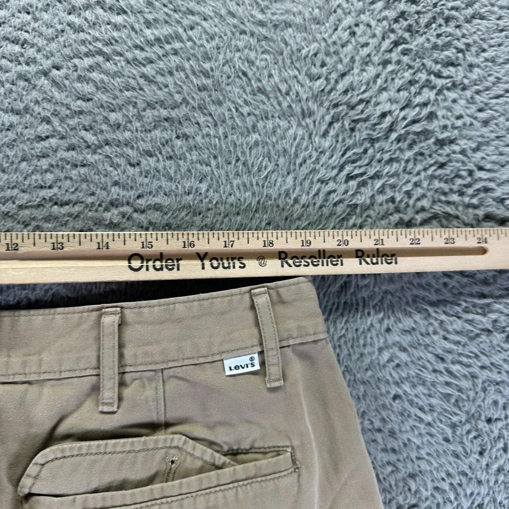 Levi Strauss Shorts Mens 38 Beige Cotton Cargo Utility Workwear Travel Summer